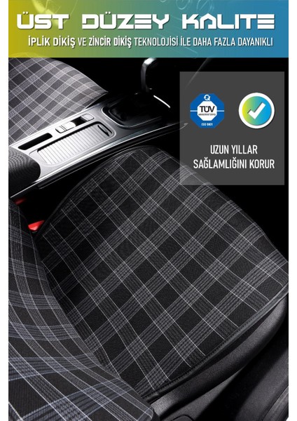 Bmw 3 Serisi Oto Koltuk Minderi Ön 2'li Set Ekose Model Sc