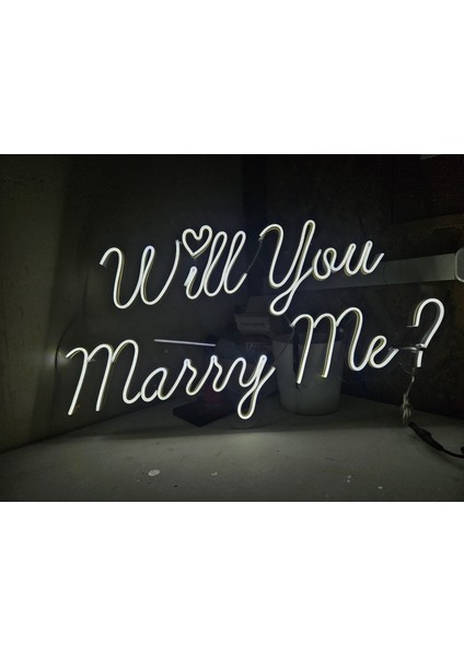 Cizgineon Will You Marry Me? Işıklı Neon led Duvar Dekarasyon fiyatları