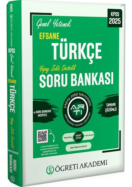 Öğreti Akademi 2025 KPSS Genel Yetenek Efsane Türkçe Tamamı Çözümlü Soru Bankası