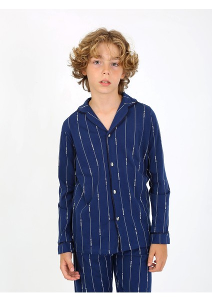 Erkek Çocuk Uzun Kollu %100 Pamuklu Düğmeli Pijama Takımı Leo Uzun fiyatları