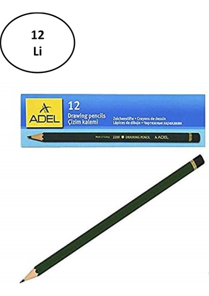 Adel 2200 Dereceli Kurşun Kalem 7b 12'li