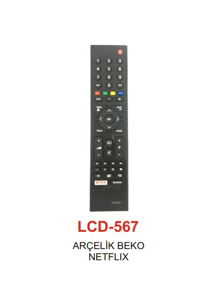 Kl Arçelık-Beko Netflıx+Pıp Tuslu Lcd*Led Tv Kumandası