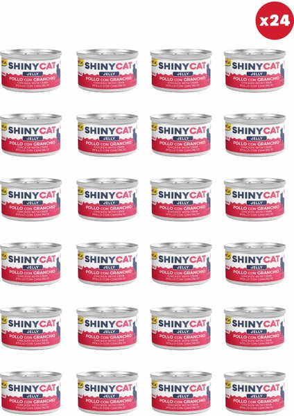 Gimcat Shinycat Jelly (Jöle Içinde) Yengeçli Tavuklu Kedi Konservesi 70GR x 24 Adet