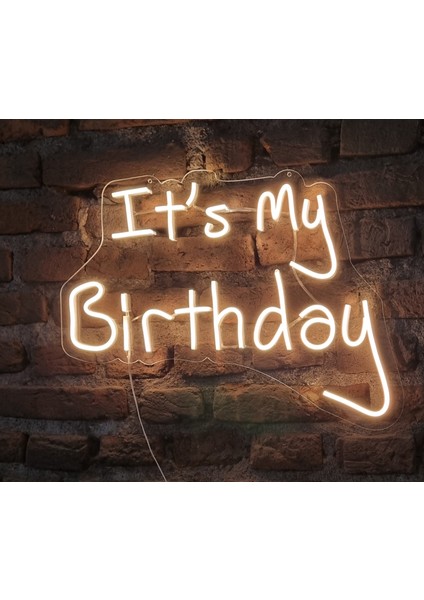 It's My Birthday Yazılı Neon LED Duvar Aydınlatması