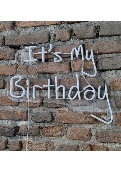 It's My Birthday Yazılı Neon LED Duvar Aydınlatması