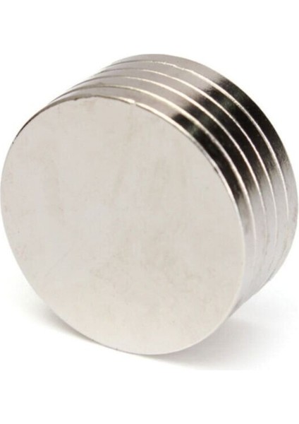20 Adet Çap 20MM x Kalınlık 2 mm Yuvarlak Güçlü Neodyum Mıknatıs Magnet