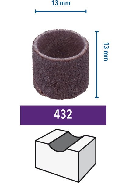 13 Mm İnce 120 Kum Zımpara 6 Adet