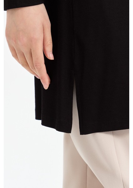 Basic Penye Tunik Siyah