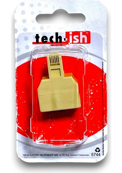 Telefon Dağıtıcı Adaptörü Jak 2'li 1 Erkek - 2 Dişi