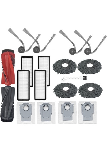 Roborock Qrevo Curve P20 Pro Robot Süpürge Için Yedek Parçalar Ekler Ana Yan Fırçalar Toz Torbaları Paspas Pedleri Filtreler (Yurt Dışından)