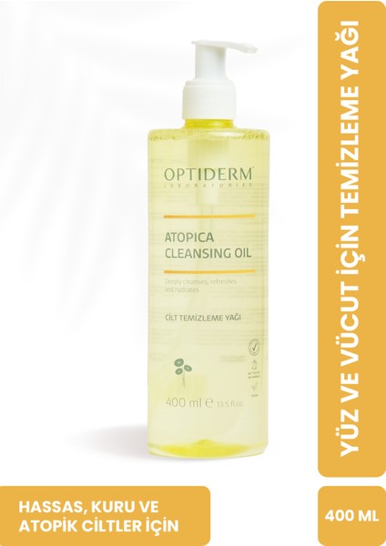 Atopica Cleasing Oil Yüz ve Vücut Için Temizleme Yağı - Yağ Bazlı Temizleyici 400 ml