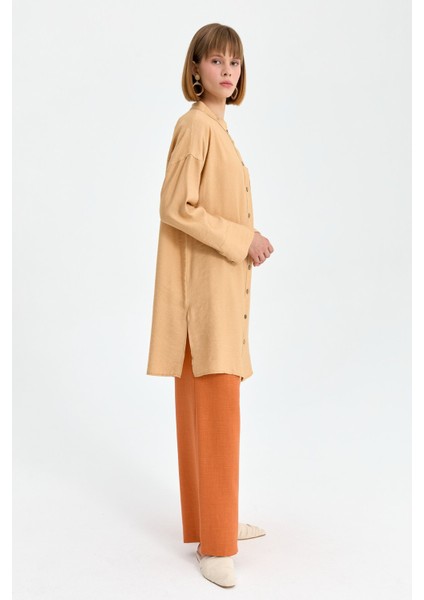 Cebi Nakışlı Tunik Camel