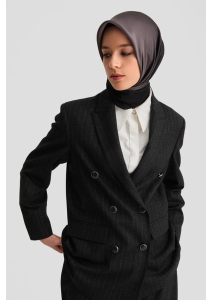 Simli Ceket 24K5721 Siyah