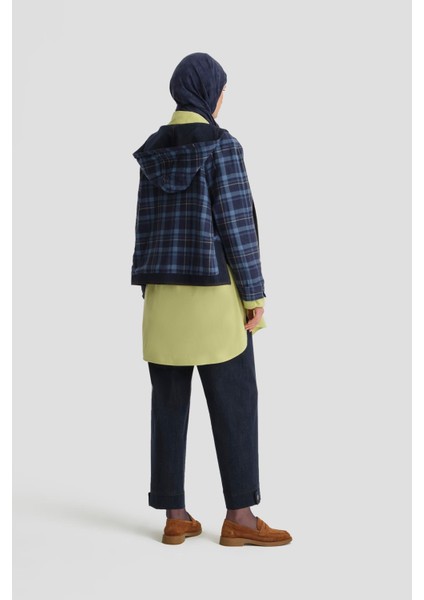 Ekose Astarlı Denim Ceket 24K5701 Lacivert indirimleri