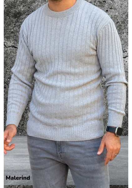 Erkek Triko Kazak Bisiklet Yaka Rahat Kalıp modelleri