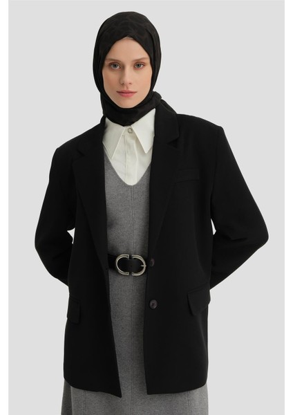 Iki Düğmeli Blazer Ceket 24KH5731 Siyah modelleri