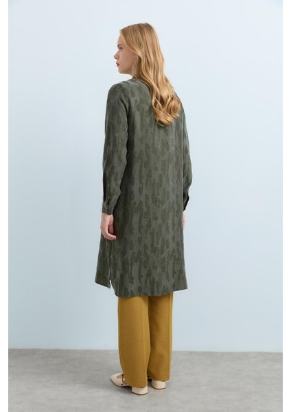 Yakası Deri Cupra Tunik Haki fırsatları