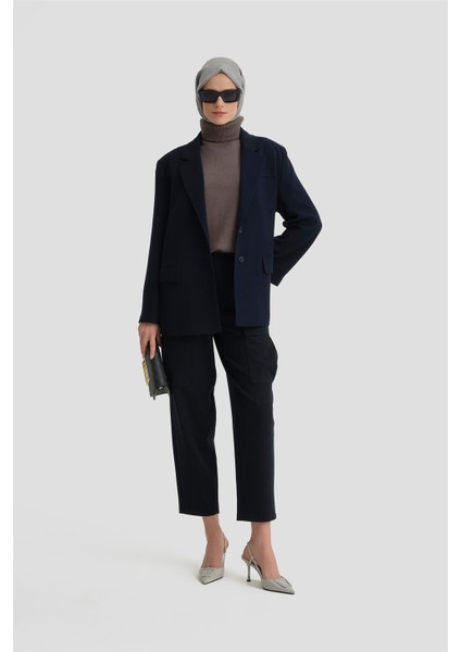 Iki Düğmeli Blazer Ceket 24KH5731 Lacivert