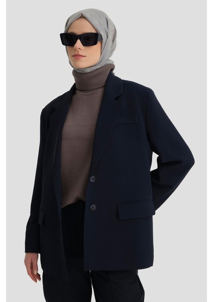 Iki Düğmeli Blazer Ceket 24KH5731 Lacivert fiyatları