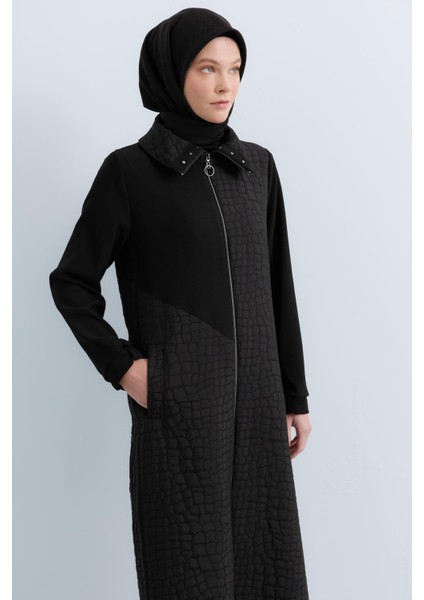 Ince Kapitone Örme Garnili Pardesü Siyah fiyatları