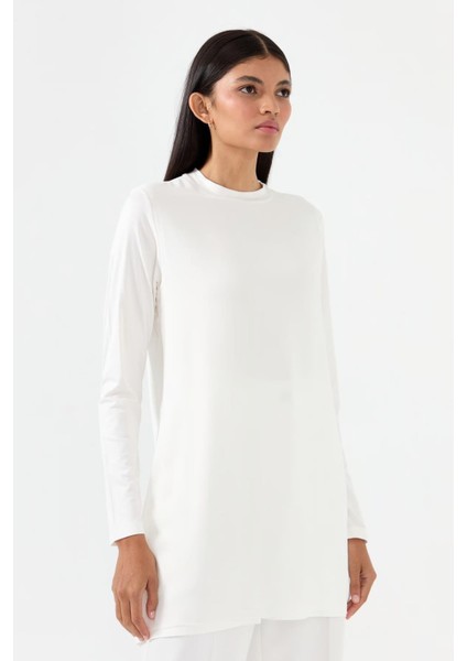 Şifonlu Penye Tunik Ekru fiyatları