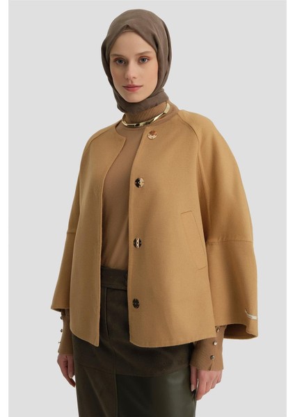 Handmade Kısa Kaban 24K7611 Camel