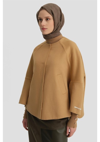 Handmade Kısa Kaban 24K7611 Camel