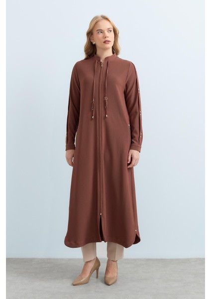 Spor Örme Giy-Çık Kahve