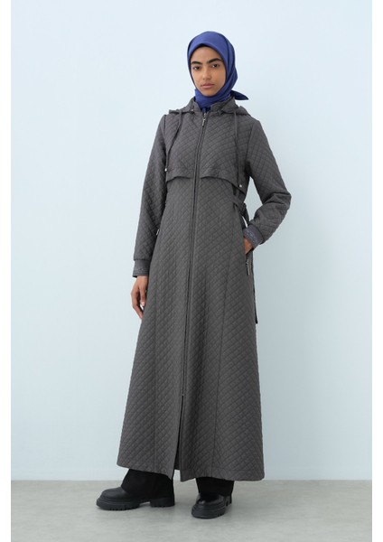 Ince Kapitone Kemer Toka Detaylı Pardesü Füme fiyatları