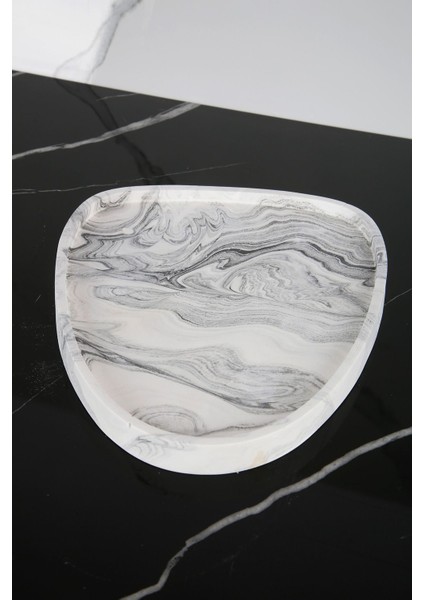 El Yapımı Çok Amaçlı Beton Sunum Servis Tepsisi 26 cm Dekoratif Sunumluk Orgaziner Takılık fiyatları