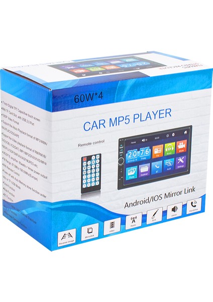 Magıcvoıce MV-5418 Usb/sd/fm/aux/bluetooth/mp5 7 Dokunmatik Mekaniksiz Double Oto Teyp (4886)