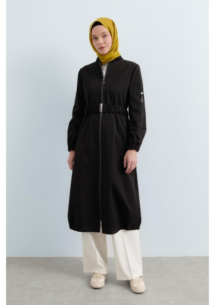 Bomber Uzun Kap Siyah