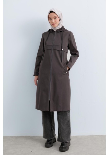 Seyyar Kapşonlu Cep Detaylı Kap Füme fırsatları