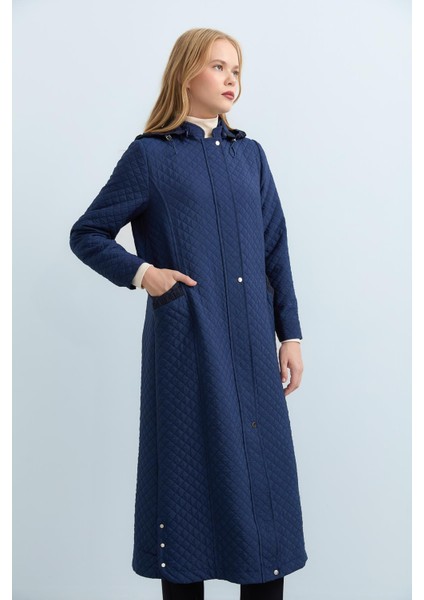 Ince Kapitone Cep Detaylı Spor Kap Lacivert fiyatları