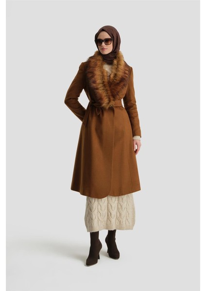 Kürklü Kaşe Kap 24KH7530 Taba