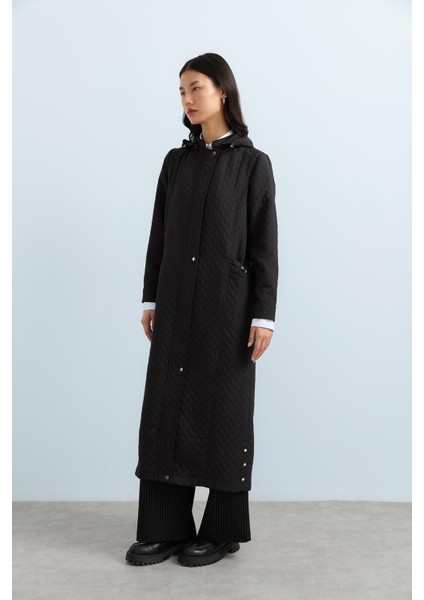 Ince Kapitone Cep Detaylı Spor Kap Siyah fiyatları