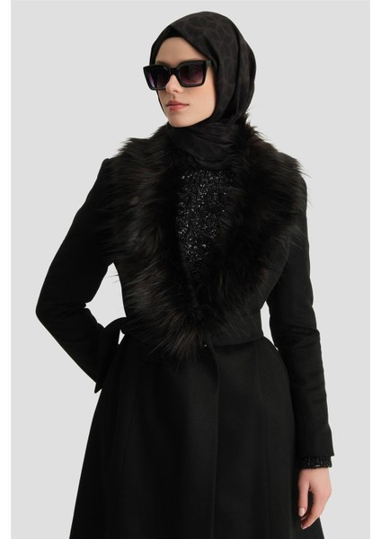 Kürklü Kaşe Kap 24KH7530 Siyah modelleri