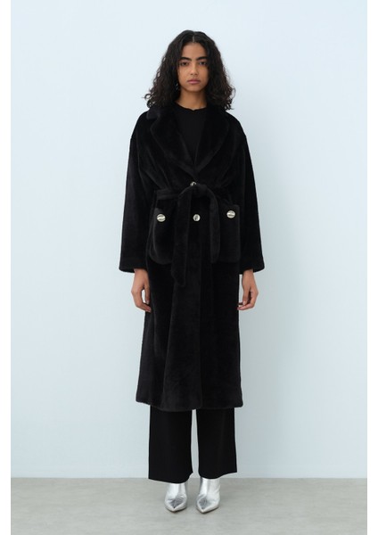 Cep Detaylı Angora Kaban Siyah