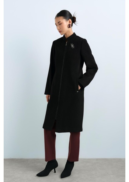 Fermuarlı Basic Kaban Siyah fiyatları