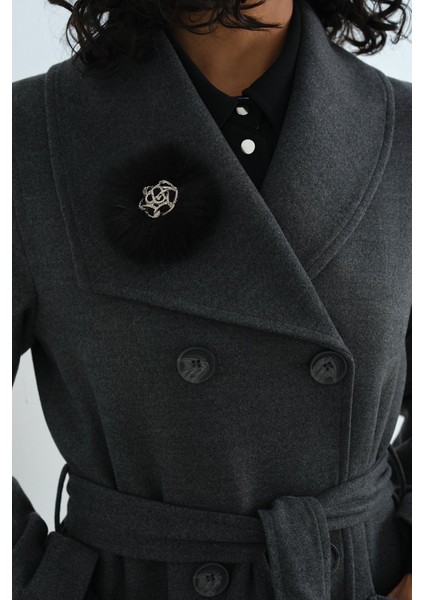 Asimetrik Yakalı Kuşaklı Kaban Füme fiyatları