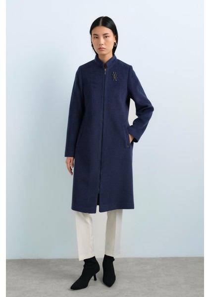 Fermuarlı Basic Kaban Indigo fiyatları