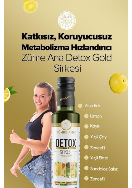 Detox Gold Sirkesi Doğal Fermantasyon 250 ml