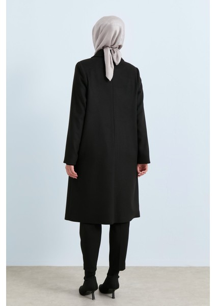 Büyük Beden Mono Kapama Kaban Siyah fırsatları