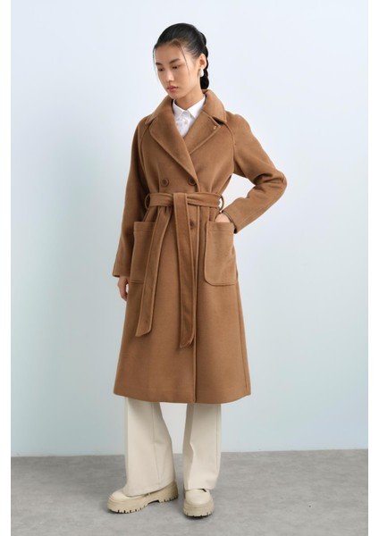 Kruvaze Kapama Kuşaklı Kaban Camel fiyatları