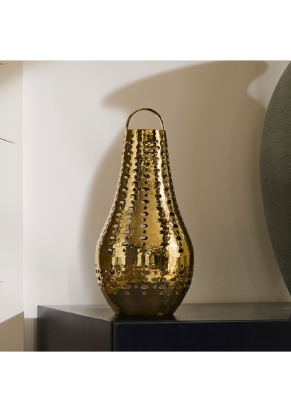 Reya Büyük Fener, Antik Pirinç Kaplamalı Zarif Tasarım (17CM) indirimleri