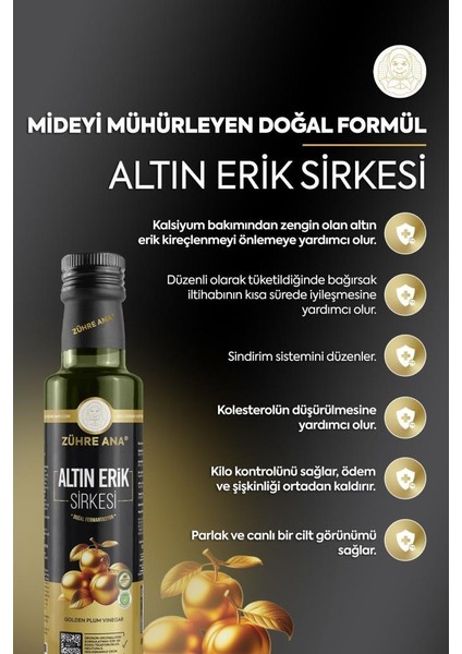 Mirabelle Altın Erik Sirkesi Doğal Fermantasyon Prebiyotik Form Sirkesi 250 ml fiyatları