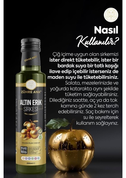 Mirabelle Altın Erik Sirkesi Doğal Fermantasyon Prebiyotik Form Sirkesi 250 ml modelleri