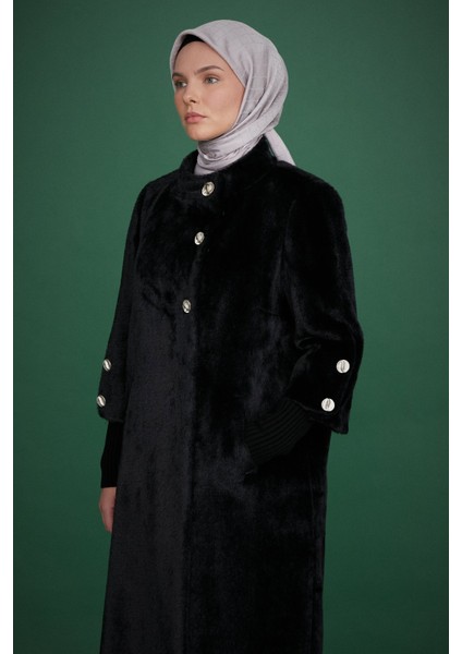 Büyük Beden Angora Kaban Siyah fiyatları