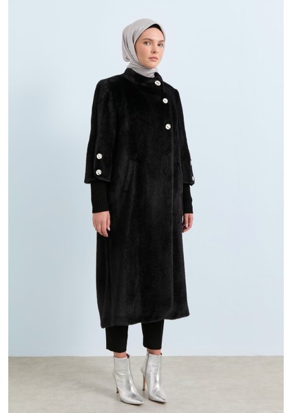 Büyük Beden Angora Kaban Siyah modelleri