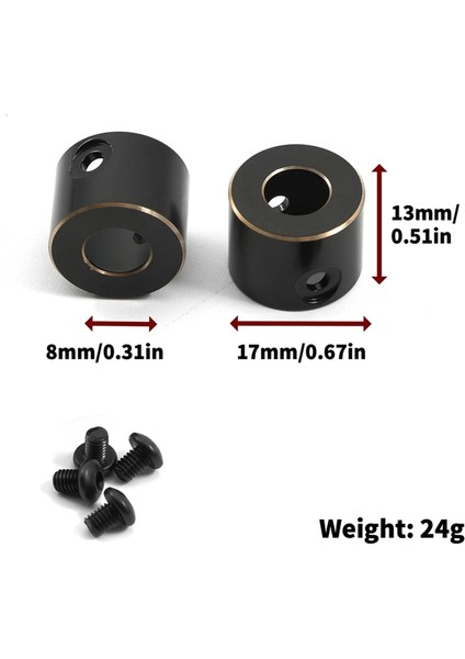 110 Simülasyon Modeli Eksenel SCX10PRO Arka Aks Şaft Kupası 1 Çift (Yurt Dışından)